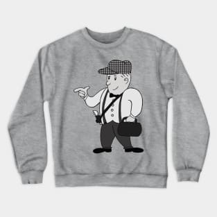 50s Inspired Mascot (Black&White) Crewneck Sweatshirt